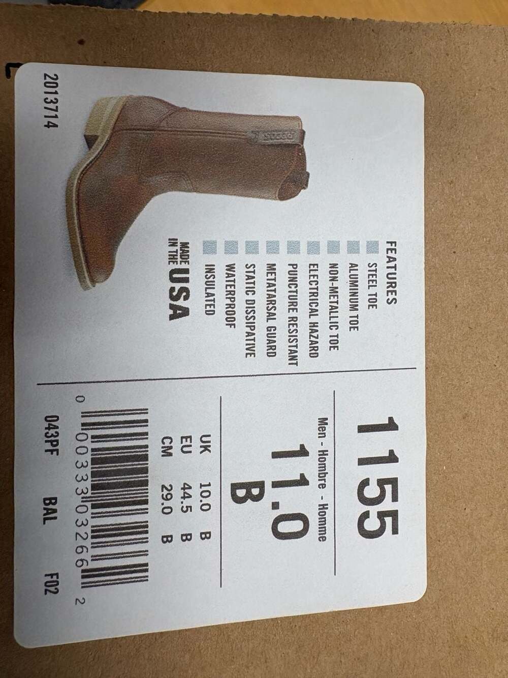 Red Wing 1155 Pecos Western Work Boots Size 11 B Brown Leather - Picture 3 of 3